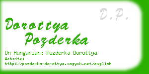 dorottya pozderka business card